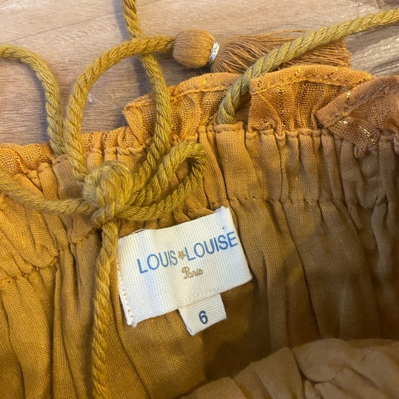 Louis & Louise Girls Outfit Set Size 6 top & skirt Brown Summer - Picture 4 of 4